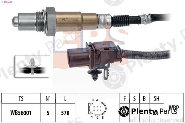 EPS 1.998.438 — Lambda Sensor Made in Italy - OE Equivalent