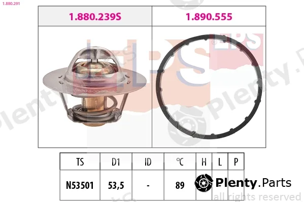 EPS 1.880.291 — Thermostat, coolant Made in Italy - OE Equivalent