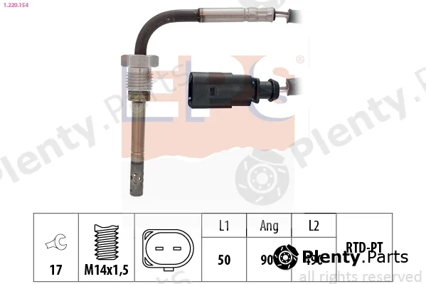 EPS 1.220.154 — Sensor, exhaust gas temperature Made in Italy - OE Equivalent