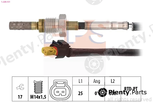 EPS 1.220.151 — Sensor, exhaust gas temperature Made in Italy - OE Equivalent