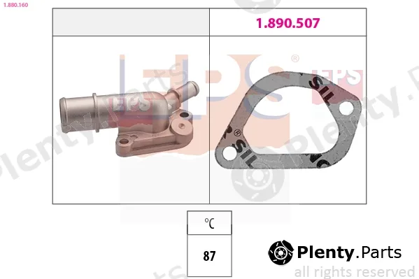 EPS 1.880.160 — Thermostat, coolant Made in Italy - OE Equivalent