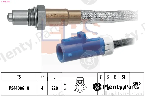 EPS 1.998.298 — Lambda Sensor Made in Italy - OE Equivalent