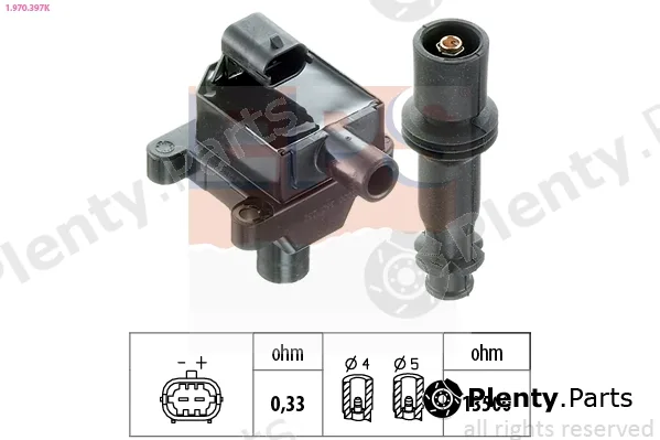 EPS 1.970.397K — Ignition Coil Made in Italy - OE Equivalent