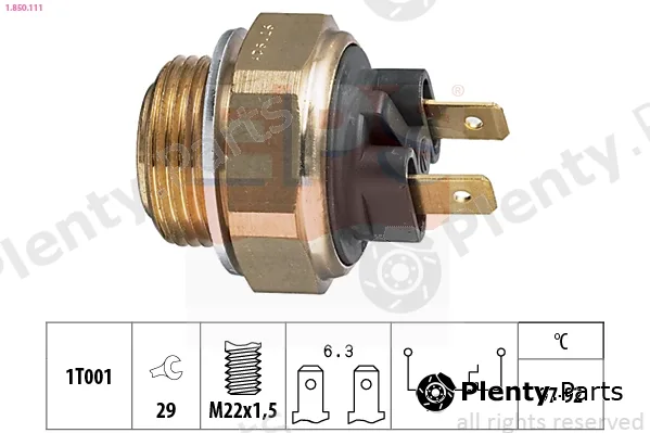 EPS 1.850.111 — Temperature Switch, radiator fan Made in Italy - OE Equivalent