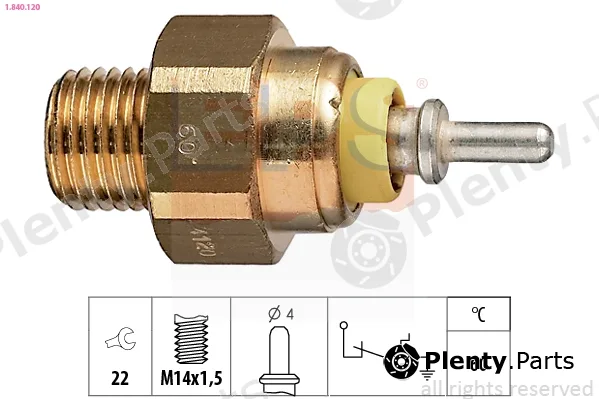 EPS 1.840.120 — Temperature Switch, coolant warning lamp Made in Italy - OE Equivalent