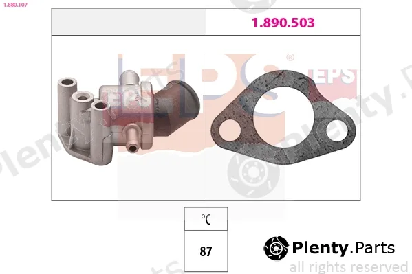 EPS 1.880.107 — Thermostat, coolant Made in Italy - OE Equivalent