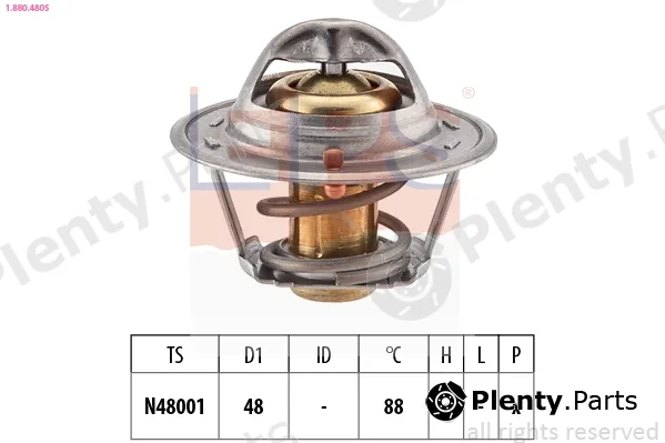 EPS 1.880.480S — Thermostat, coolant Made in Italy - OE Equivalent