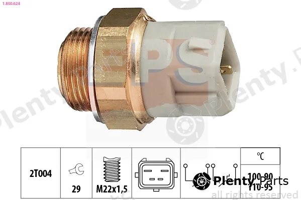 EPS 1.850.624 — Temperature Switch, radiator fan Made in Italy - OE Equivalent