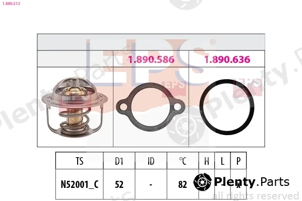 EPS 1.880.513 — Thermostat, coolant Made in Italy - OE Equivalent