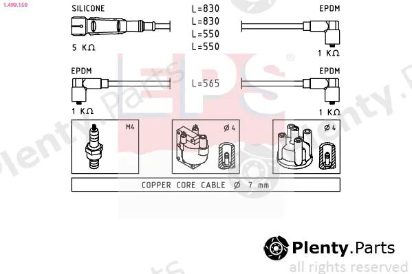 EPS 1.499.159 — Ignition Cable Kit Made in Italy - OE Equivalent