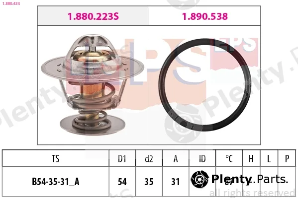 EPS 1.880.434 — Thermostat, coolant Made in Italy - OE Equivalent