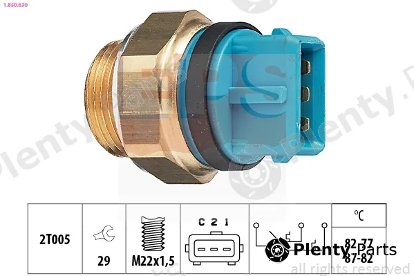 EPS 1.850.630 — Temperature Switch, radiator fan Made in Italy - OE Equivalent