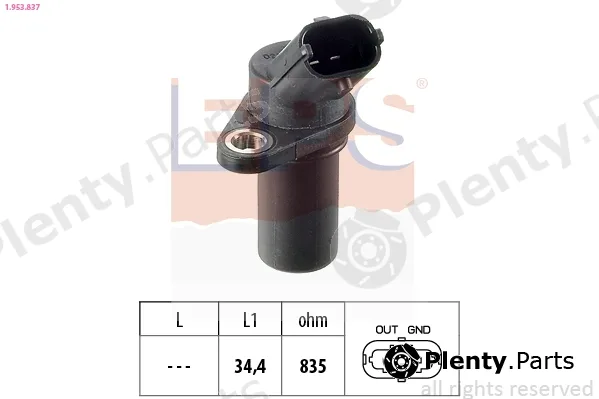 EPS 1.953.837 — Sensor, crankshaft pulse Made in Italy - OE Equivalent