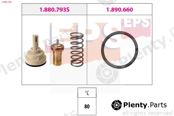 EPS 1.880.793 — Thermostat, coolant Made in Italy - OE Equivalent