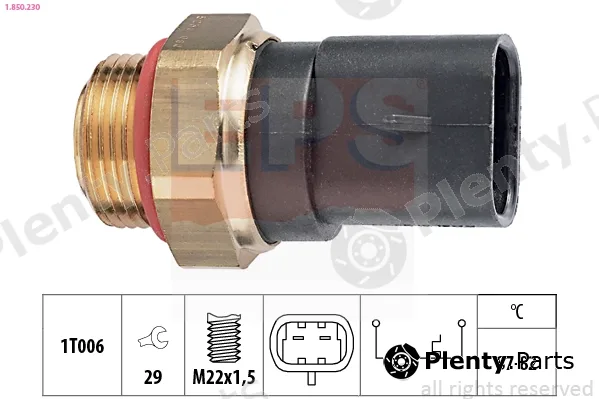 EPS 1.850.230 — Temperature Switch, radiator fan Made in Italy - OE Equivalent