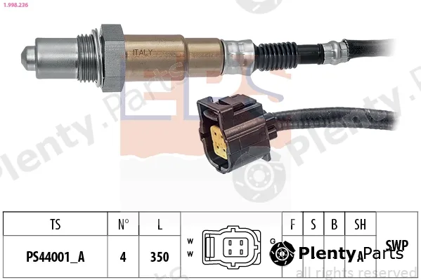 EPS 1.998.236 — Lambda Sensor Made in Italy - OE Equivalent