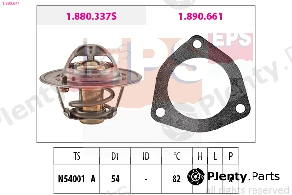 EPS 1.880.644 — Thermostat, coolant Made in Italy - OE Equivalent