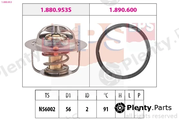 EPS 1.880.953 — Thermostat, coolant Made in Italy - OE Equivalent