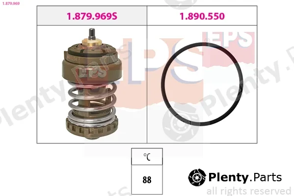 EPS 1.879.969 — Thermostat, coolant Made in Italy - OE Equivalent