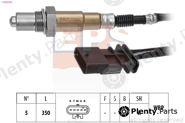 EPS 1.998.567 — Lambda Sensor Made in Italy - OE Equivalent