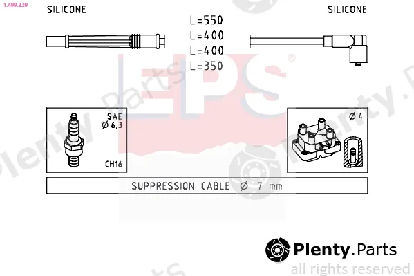 EPS 1.499.229 — Ignition Cable Kit Made in Italy - OE Equivalent