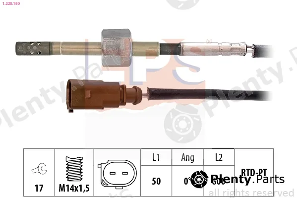 EPS 1.220.150 — Sensor, exhaust gas temperature Made in Italy - OE Equivalent