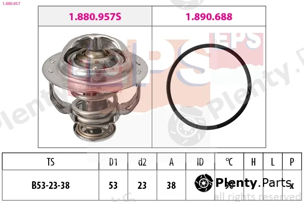 EPS 1.880.957 — Thermostat, coolant Made in Italy - OE Equivalent