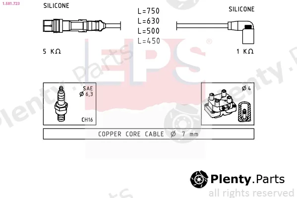 EPS 1.501.723 — Ignition Cable Kit Made in Italy - OE Equivalent