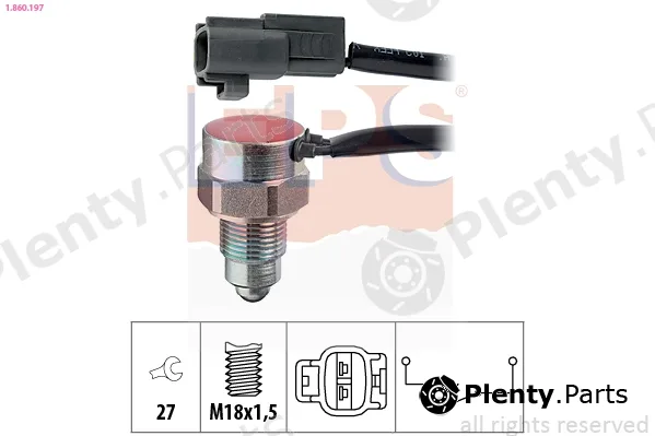 EPS 1.860.197 — Switch, reverse light Made in Italy - OE Equivalent