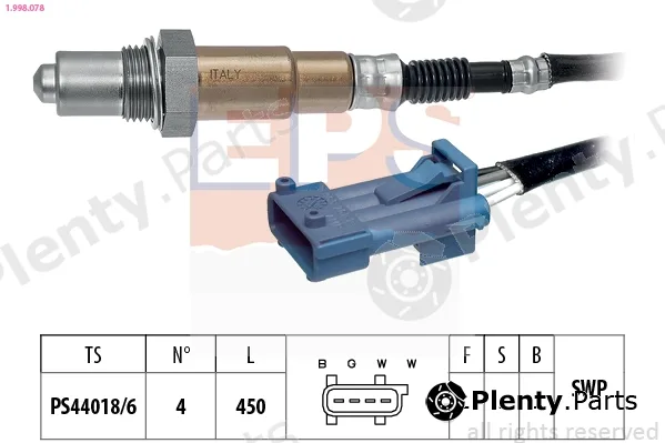 EPS 1.998.078 — Lambda Sensor Made in Italy - OE Equivalent
