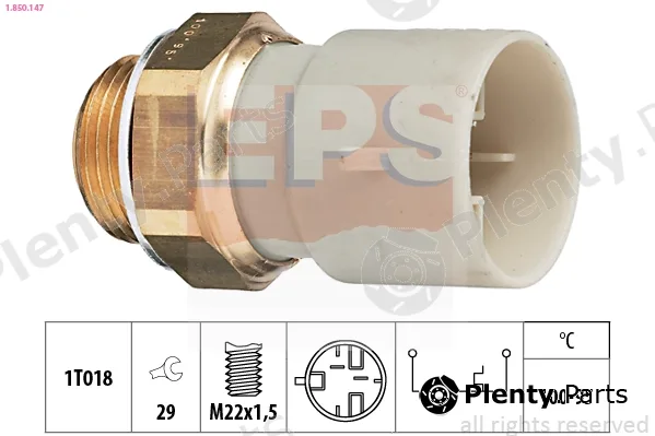 EPS 1.850.147 — Temperature Switch, radiator fan Made in Italy - OE Equivalent