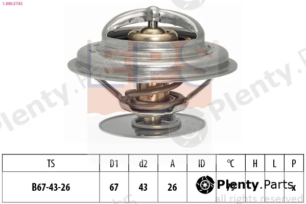 EPS 1.880.578S — Thermostat, coolant Made in Italy - OE Equivalent