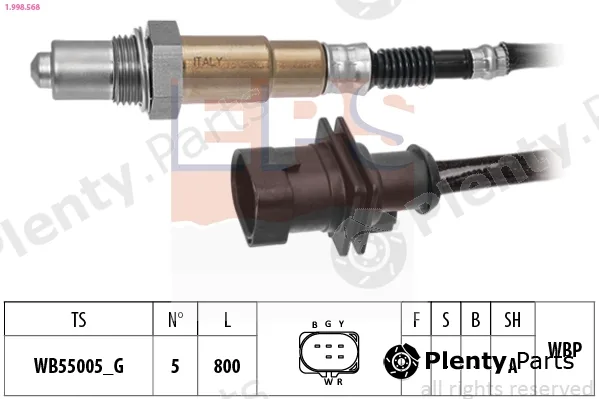 EPS 1.998.568 — Lambda Sensor Made in Italy - OE Equivalent