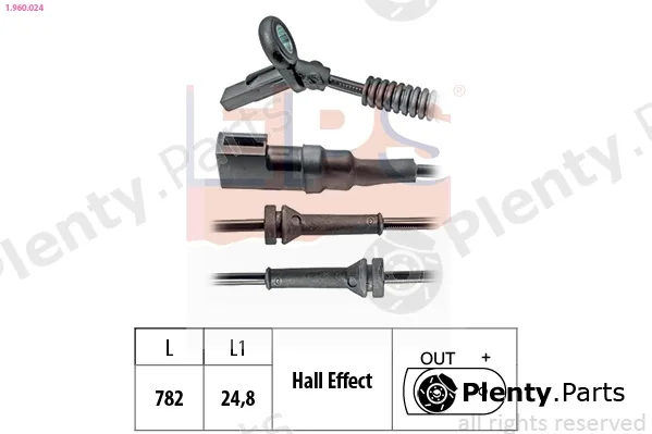EPS 1.960.024 — Sensor, wheel speed Made in Italy - OE Equivalent