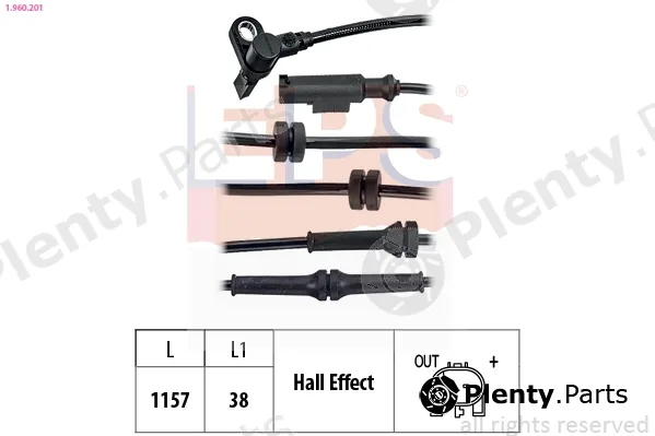 EPS 1.960.201 — Sensor, wheel speed Made in Italy - OE Equivalent