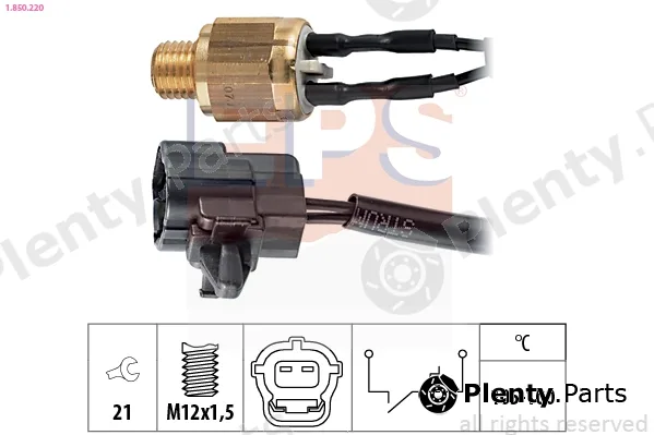 EPS 1.850.220 — Temperature Switch, radiator fan Made in Italy - OE Equivalent