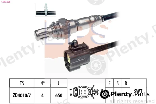 EPS 1.997.225 — Lambda Sensor Made in Italy - OE Equivalent