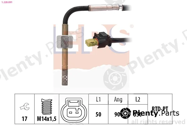 EPS 1.220.091 — Sensor, exhaust gas temperature Made in Italy - OE Equivalent