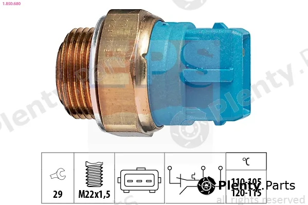 EPS 1.850.680 — Temperature Switch, radiator fan Made in Italy - OE Equivalent