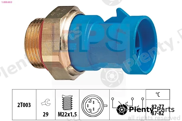 EPS 1.850.653 — Temperature Switch, radiator fan Made in Italy - OE Equivalent