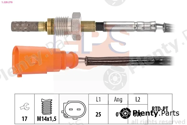 EPS 1.220.278 — Sensor, exhaust gas temperature Made in Italy - OE Equivalent