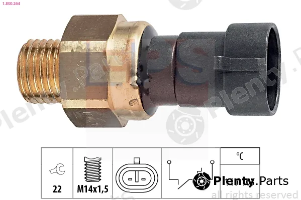 EPS 1.850.264 — Temperature Switch, radiator fan Made in Italy - OE Equivalent