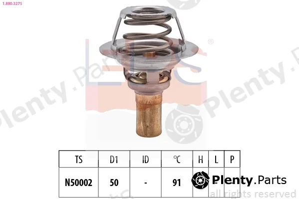 EPS 1.880.327S — Thermostat, coolant Made in Italy - OE Equivalent