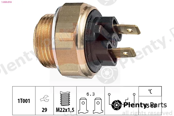 EPS 1.850.018 — Temperature Switch, radiator fan Made in Italy - OE Equivalent