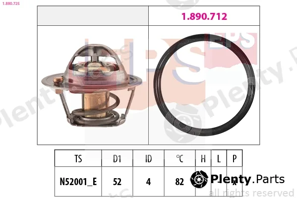 EPS 1.880.725 — Thermostat, coolant Made in Italy - OE Equivalent