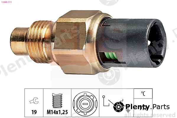 EPS 1.840.111 — Temperature Switch, coolant warning lamp Made in Italy - OE Equivalent