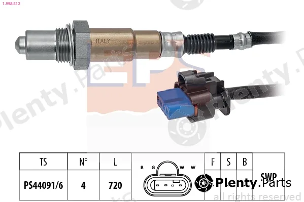 EPS 1.998.512 — Lambda Sensor Made in Italy - OE Equivalent