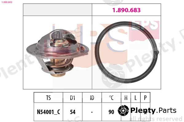 EPS 1.880.802 — Thermostat, coolant Made in Italy - OE Equivalent