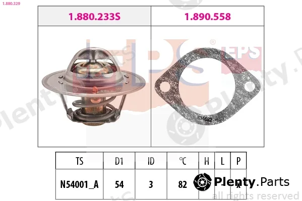 EPS 1.880.329 — Thermostat, coolant Made in Italy - OE Equivalent