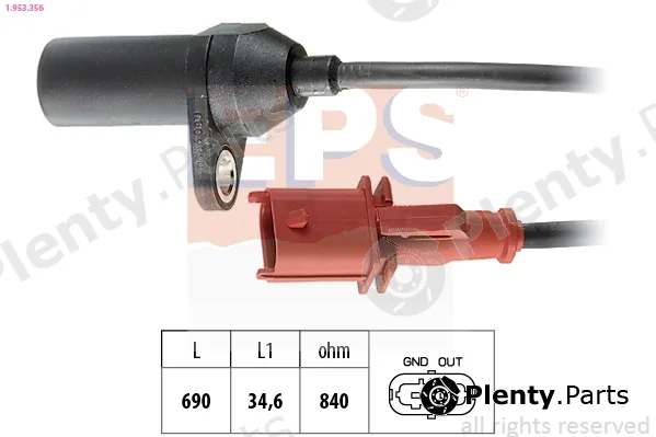 EPS 1.953.356 — Sensor, crankshaft pulse Made in Italy - OE Equivalent